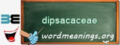 WordMeaning blackboard for dipsacaceae